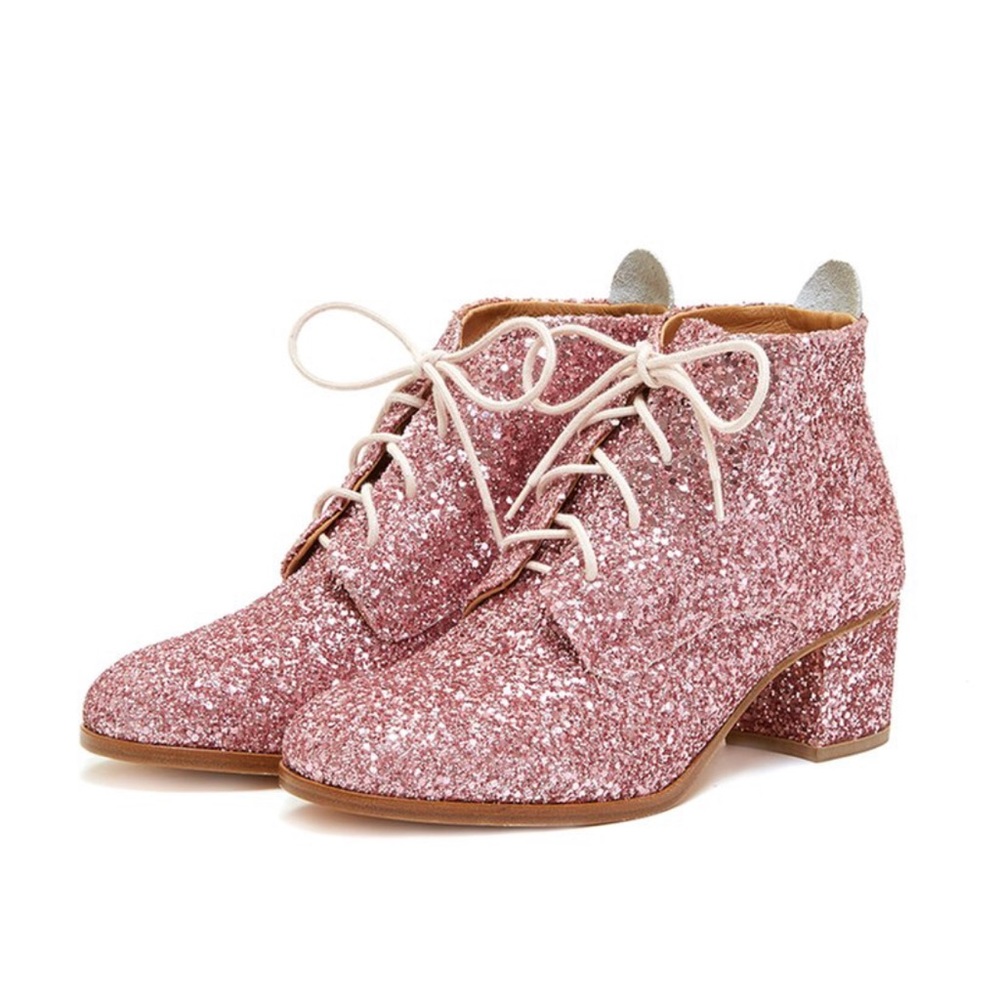 Pink Glitter booties
